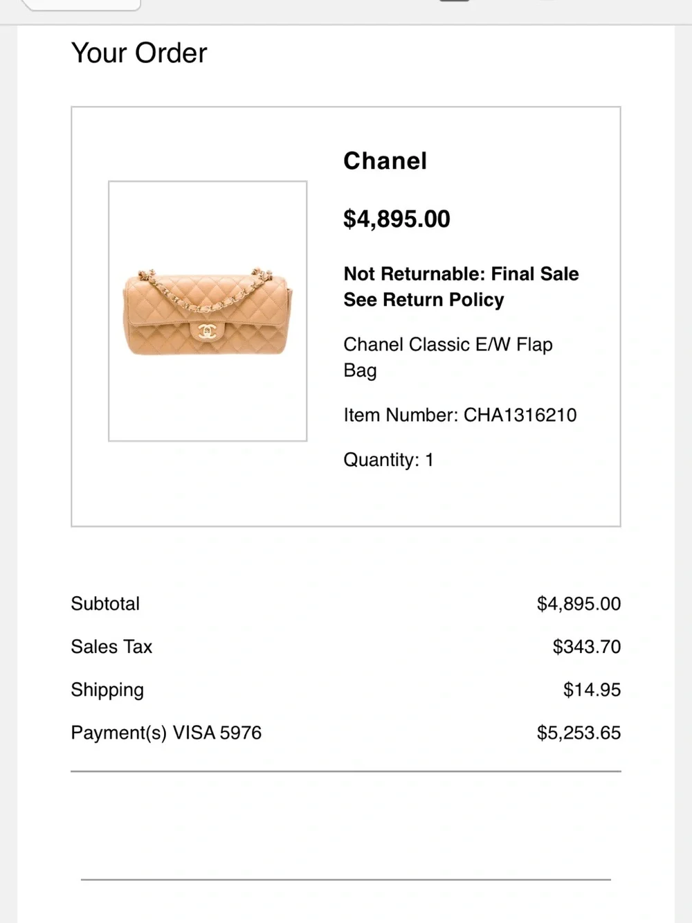 CHANEL Quilted Shoulder Bag in Camel Tan with Gold Hardware